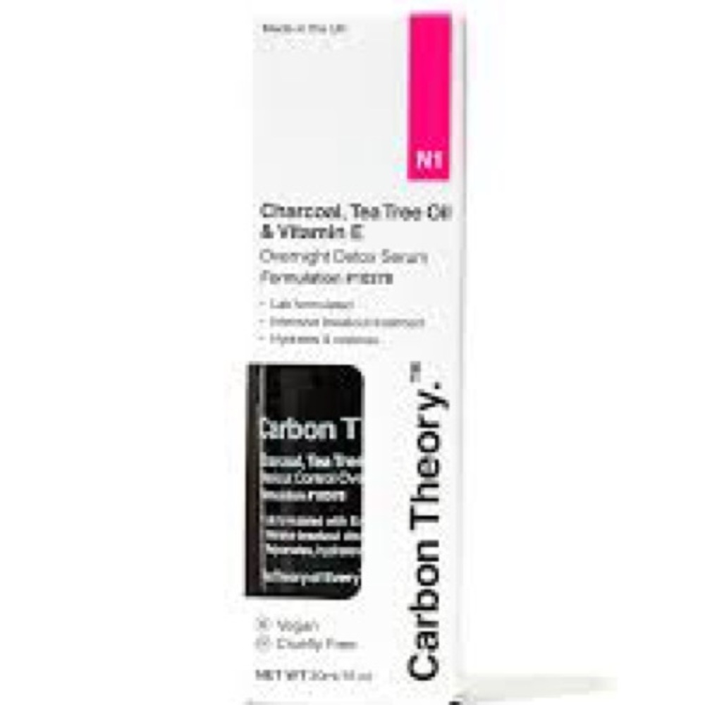 🌑 Carbon Theory Overnight Detox Serum (Charcoal + Tea Tree + Vitamin E)